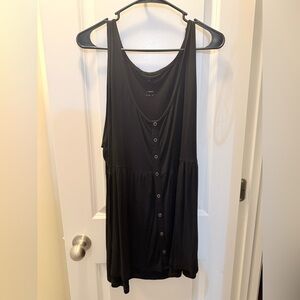 Black Button-Down Sleeveless tank top